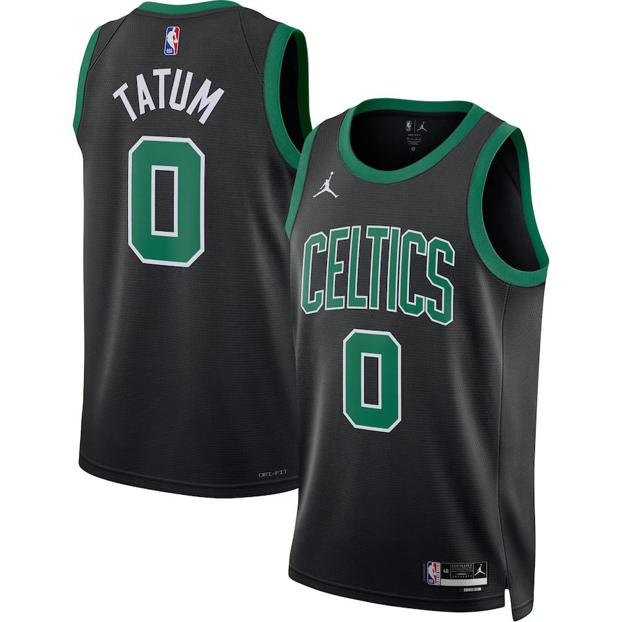 Men Boston Celtics #0 Jayson Tatum Jordan Brand Black 2022-23 Statement Edition Swingman NBA Jersey